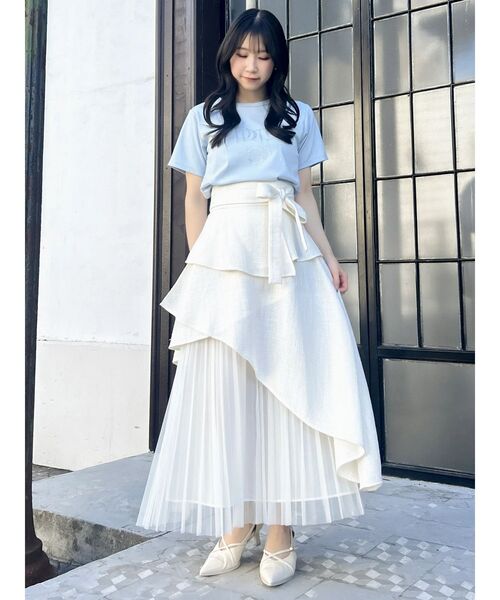 dazzlin（ダズリン）の「【UV】ラインストーングラフィックロゴTシャツ（Tシャツ/カットソー・レディース・ブルー/オフホワイト/ブラック/ピンク・FREE）」の16枚目の写真