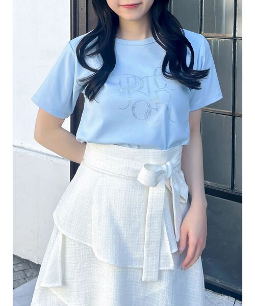 dazzlin（ダズリン）の「【UV】ラインストーングラフィックロゴTシャツ（Tシャツ/カットソー・レディース・ブルー/オフホワイト/ブラック/ピンク・FREE）」の20枚目の写真