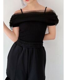シアーコンビオフショルニット