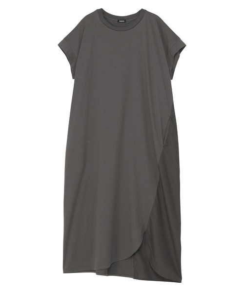 ZUCCa（ズッカ）の「(S)DRAPE DOCKING JERSEY（ワンピース・レディース・ブラック/ダークグレー・M size）」の2枚目の写真