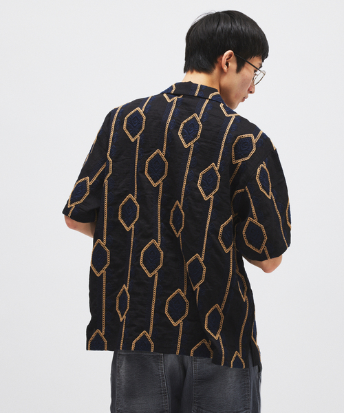 JOURNAL STANDARD(ジャーナルスタンダード)の「チェーン エンブロイダリー 半袖 シャツ(シャツ/ブラウス・メンズ・ホワイト×ホワイト/ネイビー/ホワイト系その他・LARGE/MEDIUM)」の10枚目の写真