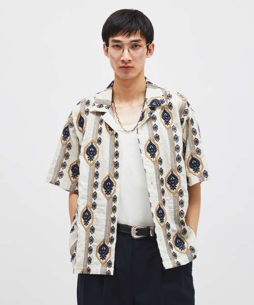 JOURNAL STANDARD(ジャーナルスタンダード)の「チェーン エンブロイダリー 半袖 シャツ(シャツ/ブラウス・メンズ・ホワイト×ホワイト/ネイビー/ホワイト系その他・LARGE/MEDIUM)」の18枚目の写真