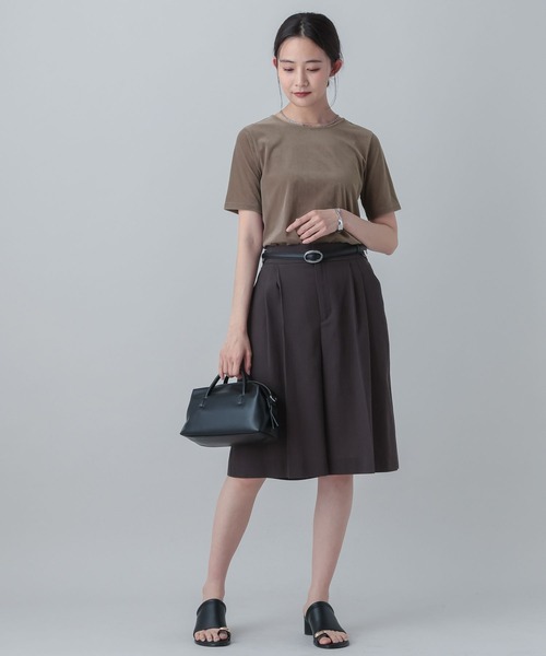 GLOBAL WORK(グローバルワーク)の「MATINEE LINE/シアーベロア半袖T/658132(Tシャツ/カットソー・レディース・ピンク/ブラック/モカ・MEDIUM/LARGE)」の8枚目の写真
