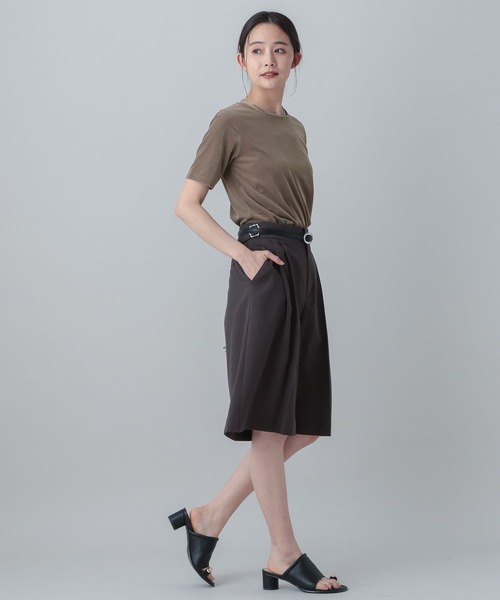 GLOBAL WORK(グローバルワーク)の「MATINEE LINE/シアーベロア半袖T/658132(Tシャツ/カットソー・レディース・ピンク/ブラック/モカ・MEDIUM/LARGE)」の9枚目の写真