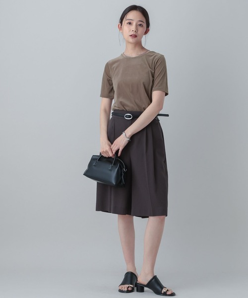 GLOBAL WORK(グローバルワーク)の「MATINEE LINE/シアーベロア半袖T/658132(Tシャツ/カットソー・レディース・ピンク/ブラック/モカ・MEDIUM/LARGE)」の10枚目の写真