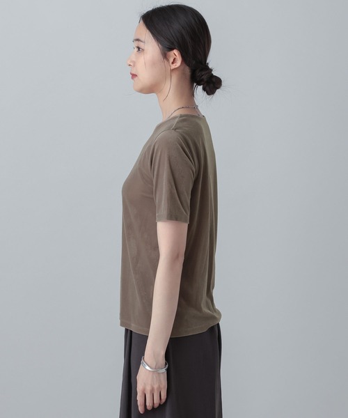 GLOBAL WORK(グローバルワーク)の「MATINEE LINE/シアーベロア半袖T/658132(Tシャツ/カットソー・レディース・ピンク/ブラック/モカ・MEDIUM/LARGE)」の18枚目の写真