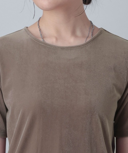 GLOBAL WORK(グローバルワーク)の「MATINEE LINE/シアーベロア半袖T/658132(Tシャツ/カットソー・レディース・ピンク/ブラック/モカ・MEDIUM/LARGE)」の20枚目の写真