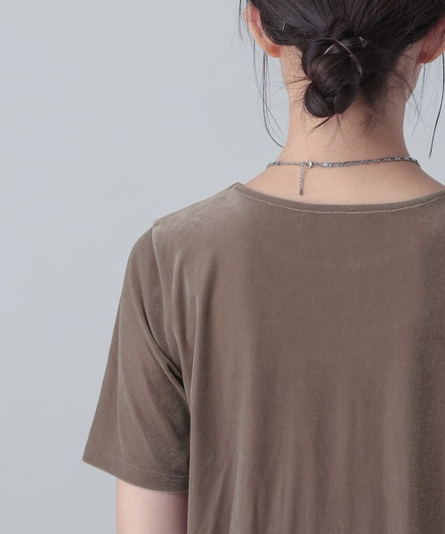 GLOBAL WORK(グローバルワーク)の「MATINEE LINE/シアーベロア半袖T/658132(Tシャツ/カットソー・レディース・ピンク/ブラック/モカ・MEDIUM/LARGE)」の21枚目の写真