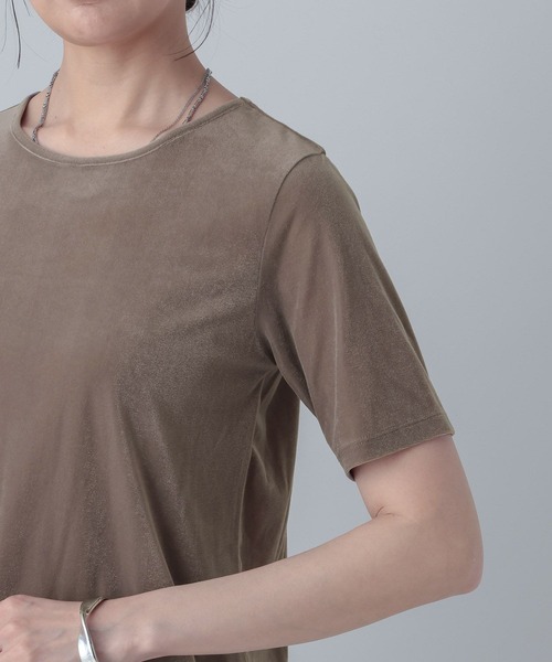 GLOBAL WORK(グローバルワーク)の「MATINEE LINE/シアーベロア半袖T/658132(Tシャツ/カットソー・レディース・ピンク/ブラック/モカ・MEDIUM/LARGE)」の22枚目の写真