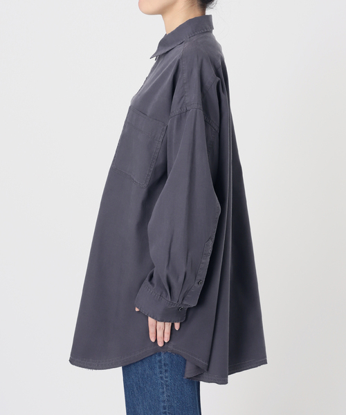 B.C STOCK（ベーセーストック）の「ウォッシャブル / フェードダイファーマーシャツ（シャツ/ブラウス・レディース・サックスブルー/ベージュ/ブラック系その他・FREE）」の18枚目の写真