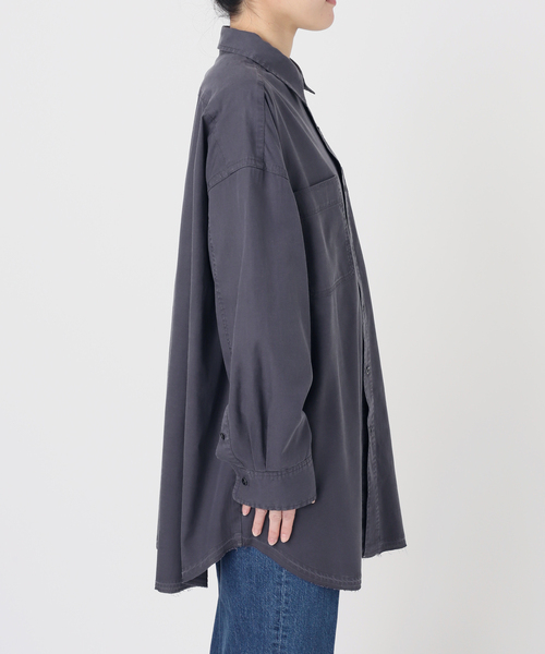 B.C STOCK（ベーセーストック）の「ウォッシャブル / フェードダイファーマーシャツ（シャツ/ブラウス・レディース・サックスブルー/ベージュ/ブラック系その他・FREE）」の16枚目の写真