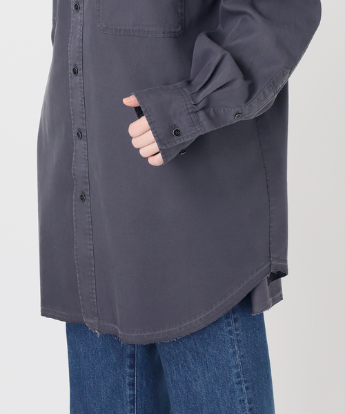 B.C STOCK（ベーセーストック）の「ウォッシャブル / フェードダイファーマーシャツ（シャツ/ブラウス・レディース・サックスブルー/ベージュ/ブラック系その他・FREE）」の14枚目の写真