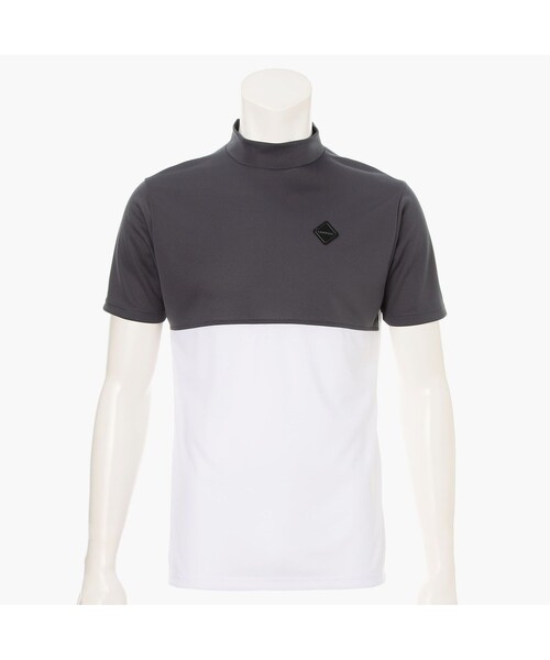 BRIEFING(ブリーフィング)の「【BRIEFING GOLF/ブリーフィングゴルフ】MEN'S BI-COLOR HIGHNECK(Tシャツ/カットソー・メンズ・ブラック/チャコール/ネイビー/グリーン系その他2・L/M/XL)」の2枚目の写真