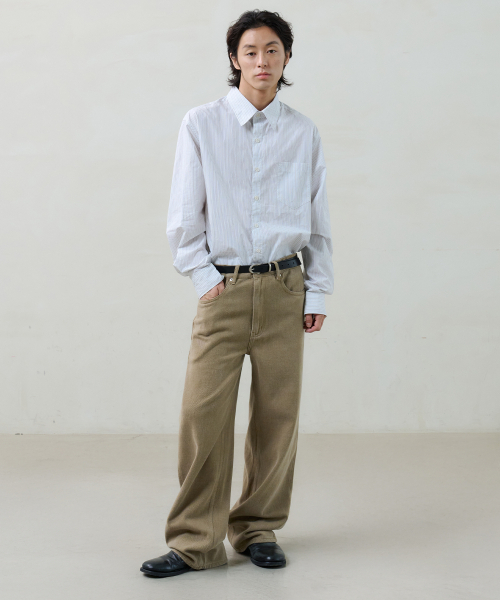 NOUN（ノウン）の「straight cotton pants (beige)（その他パンツ・メンズ・その他・0/1/2）」の3枚目の写真