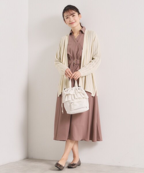 ITS'DEMO（イッツデモ）の「【手洗い可】透かし編みカーディガン（カーディガン/ボレロ・レディース・サックスブルー/ブラック/アイボリー/ピンク系・00）」の7枚目の写真