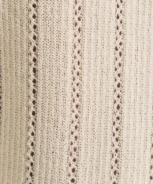 ITS'DEMO（イッツデモ）の「【手洗い可】透かし編みカーディガン（カーディガン/ボレロ・レディース・サックスブルー/ブラック/アイボリー/ピンク系・00）」の8枚目の写真