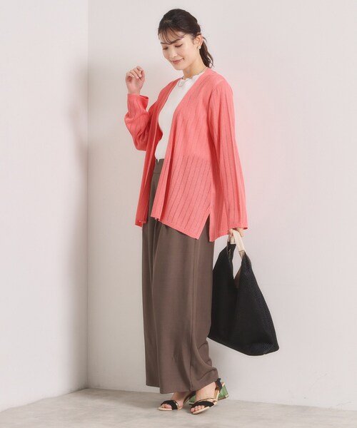 ITS'DEMO（イッツデモ）の「【手洗い可】透かし編みカーディガン（カーディガン/ボレロ・レディース・サックスブルー/ブラック/アイボリー/ピンク系・00）」の15枚目の写真