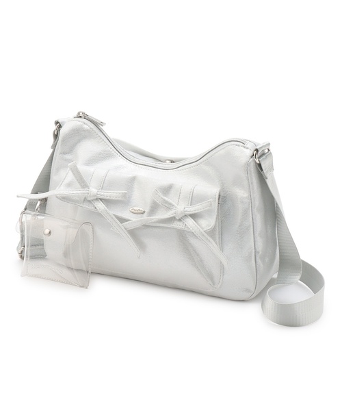 mezzo piano Junior（メゾピアノジュニア）の「キラキラポーチつきフラップリボンショルダー（バックパック/リュック・キッズ・ライトブルー/シルバー・F）」の14枚目の写真