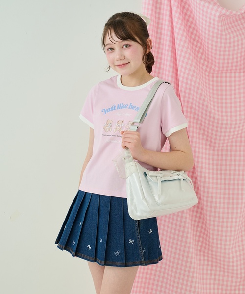 mezzo piano Junior（メゾピアノジュニア）の「キラキラポーチつきフラップリボンショルダー（バックパック/リュック・キッズ・ライトブルー/シルバー・F）」の16枚目の写真