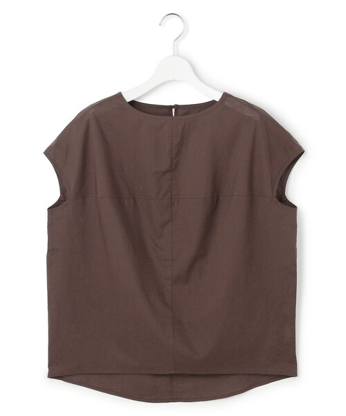 J.PRESS YORK STREET（ジェイプレスヨークストリート）の「【WOMEN】コットンドロップショルダー ブラウス（シャツ/ブラウス・レディース・オレンジ系/ダルブルー系/ブラウン系/グレー系/ネイビー系・F）」の2枚目の写真