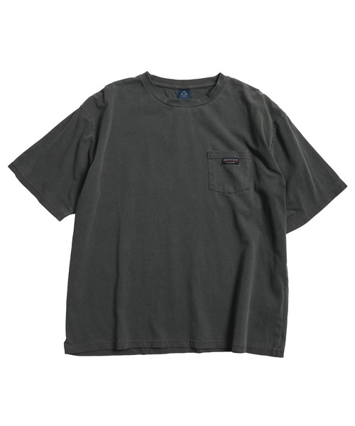 GERRY(ジェリー)の「GERRY (ジェリー) Tシャツ 半袖 綿100% 天竺生地 胸ポケット ブランドロゴ ヴィンテージ加工 クルーネック カットソー GE26SU05 ユニセックス(Tシャツ/カットソー・メンズ・アイボリー/ブラック/ブルー/ピンク・L/M/LL)」の2枚目の写真