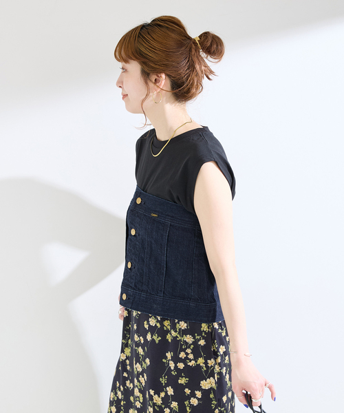 Lee（リー）の「ウォッシャブル / Lee / リー BUSTIER（シャツ/ブラウス・レディース・ブルー/ネイビー・MEDIUM）」の7枚目の写真