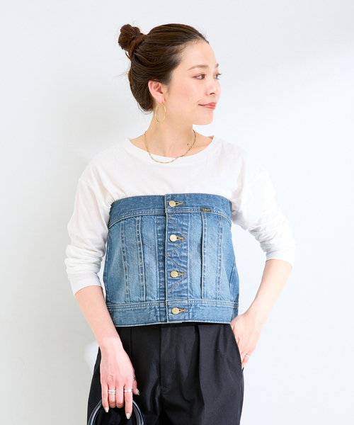 Lee（リー）の「ウォッシャブル / Lee / リー BUSTIER（シャツ/ブラウス・レディース・ブルー/ネイビー・MEDIUM）」の13枚目の写真