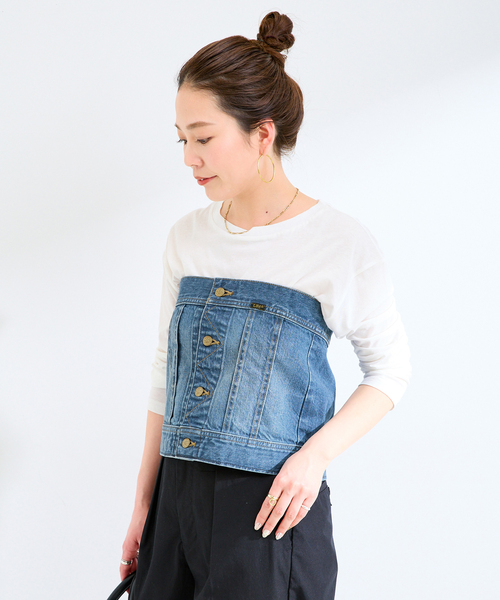 Lee（リー）の「ウォッシャブル / Lee / リー BUSTIER（シャツ/ブラウス・レディース・ブルー/ネイビー・MEDIUM）」の14枚目の写真