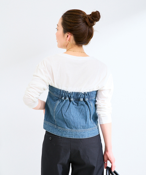 Lee（リー）の「ウォッシャブル / Lee / リー BUSTIER（シャツ/ブラウス・レディース・ブルー/ネイビー・MEDIUM）」の16枚目の写真