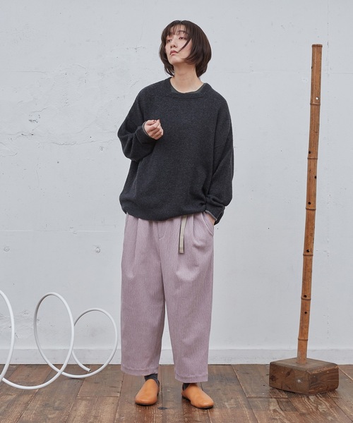 Dulcamara(ドゥルカマラ)の「スクエアネックニットPO(ニット/セーター・メンズ・ターコイズブルー/チャコールグレー・1/0)」の8枚目の写真