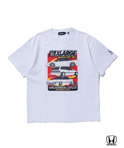 XLARGE(エクストララージ)の「XLARGE×Honda SHOWOFF S/S TEE(Tシャツ/カットソー・メンズ・チャコール/ホワイト・XL/L/M/S)」の1枚目の写真