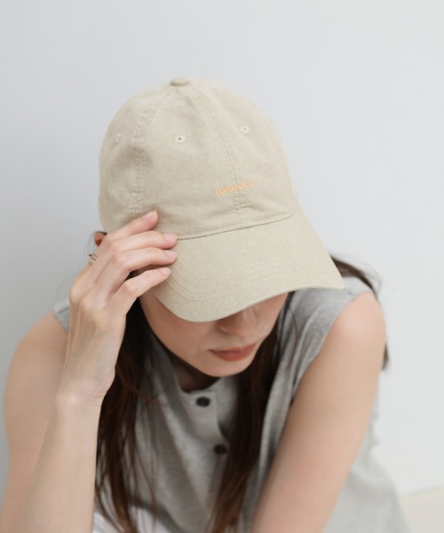 select MOCA(セレクトモカ)の「シンプルロゴキャップ(キャップ・レディース・ベージュ/ブラック・FREE)」の7枚目の写真