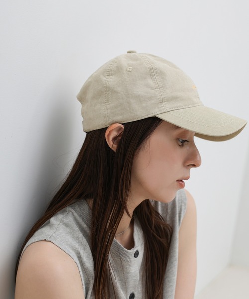select MOCA(セレクトモカ)の「シンプルロゴキャップ(キャップ・レディース・ベージュ/ブラック・FREE)」の5枚目の写真