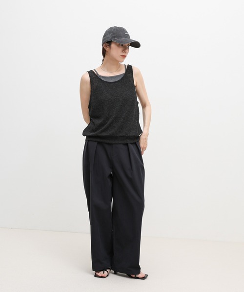 select MOCA(セレクトモカ)の「シンプルロゴキャップ(キャップ・レディース・ベージュ/ブラック・FREE)」の4枚目の写真