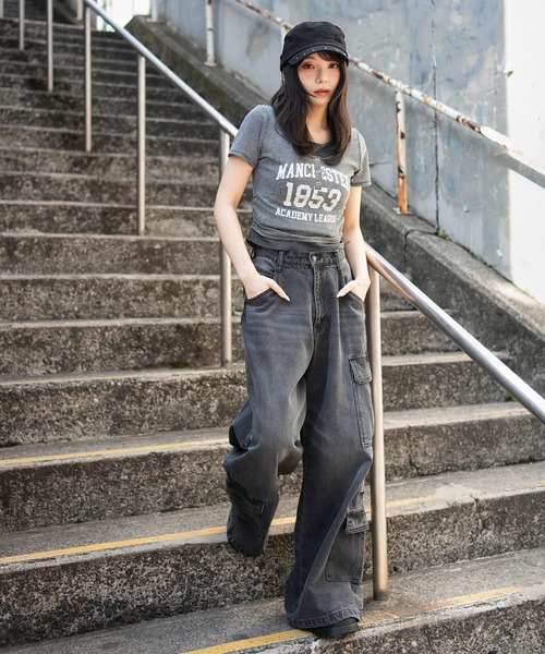 WEGO(ウィゴー)の「WEGO/グラフィックレイヤードドッキングT(Tシャツ/カットソー・レディース・ホワイト/ブラック系その他5/その他1・FREE)」の21枚目の写真