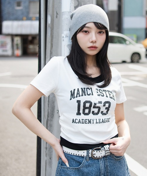 WEGO(ウィゴー)の「WEGO/グラフィックレイヤードドッキングT(Tシャツ/カットソー・レディース・ホワイト/ブラック系その他5/その他1・FREE)」の22枚目の写真