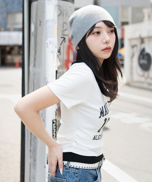 WEGO(ウィゴー)の「WEGO/グラフィックレイヤードドッキングT(Tシャツ/カットソー・レディース・ホワイト/ブラック系その他5/その他1・FREE)」の4枚目の写真