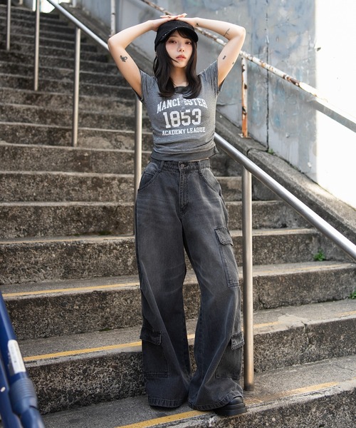 WEGO(ウィゴー)の「WEGO/グラフィックレイヤードドッキングT(Tシャツ/カットソー・レディース・ホワイト/ブラック系その他5/その他1・FREE)」の9枚目の写真