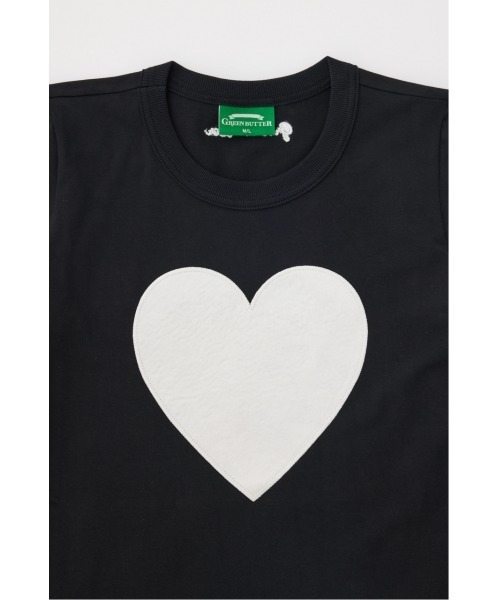 GREEN BUTTER(グリーンバター)の「Heart Applique Tシャツ(Tシャツ/カットソー・レディース・ブラック/ブラウン・LARGE)」の3枚目の写真
