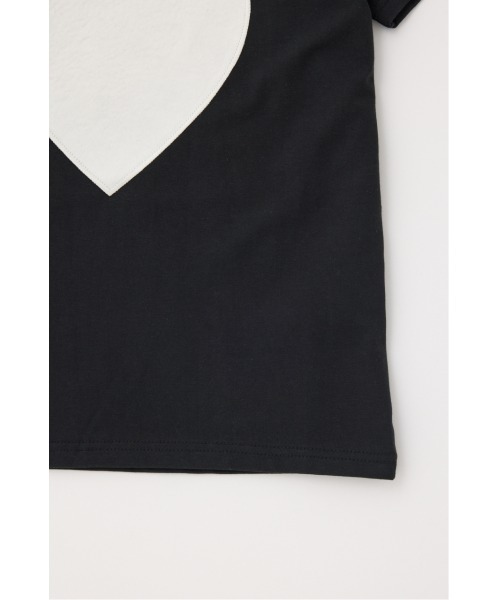 GREEN BUTTER(グリーンバター)の「Heart Applique Tシャツ(Tシャツ/カットソー・レディース・ブラック/ブラウン・LARGE)」の5枚目の写真