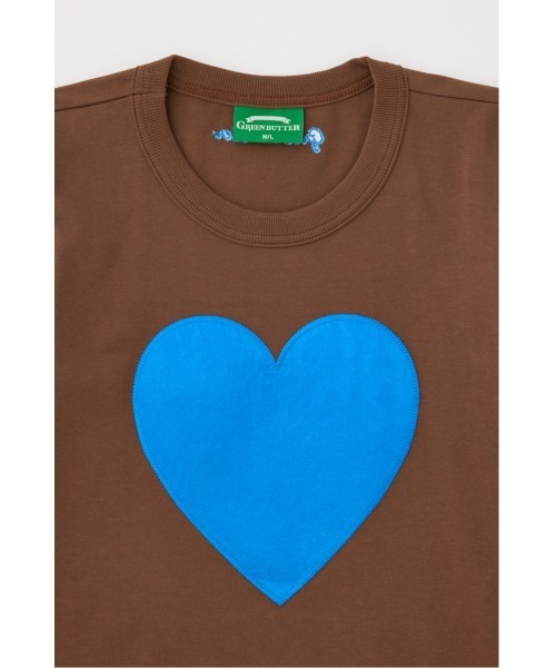 GREEN BUTTER(グリーンバター)の「Heart Applique Tシャツ(Tシャツ/カットソー・レディース・ブラック/ブラウン・LARGE)」の8枚目の写真