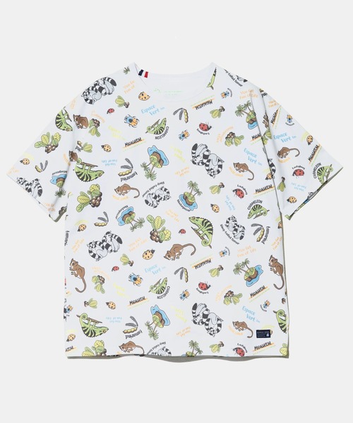 go slow caravan（ゴースローキャラバン）の「ESPACE VERT/エスパスヴェール　吸水速乾 マダガスカル総柄 TEE（Tシャツ/カットソー・メンズ・ホワイト/ブラック・MEDIUM/LARGE/X-LARGE）」の2枚目の写真