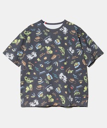 ESPACE VERT/エスパスヴェール 吸水速乾 マダガスカル総柄 TEE