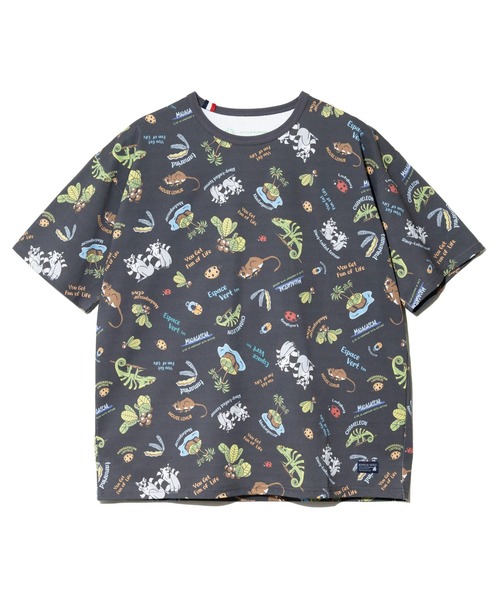 go slow caravan（ゴースローキャラバン）の「ESPACE VERT/エスパスヴェール　吸水速乾 マダガスカル総柄 TEE（Tシャツ/カットソー・メンズ・ホワイト/ブラック・MEDIUM/LARGE/X-LARGE）」の7枚目の写真