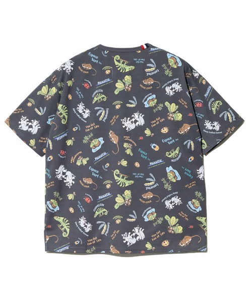 go slow caravan（ゴースローキャラバン）の「ESPACE VERT/エスパスヴェール　吸水速乾 マダガスカル総柄 TEE（Tシャツ/カットソー・メンズ・ホワイト/ブラック・MEDIUM/LARGE/X-LARGE）」の6枚目の写真