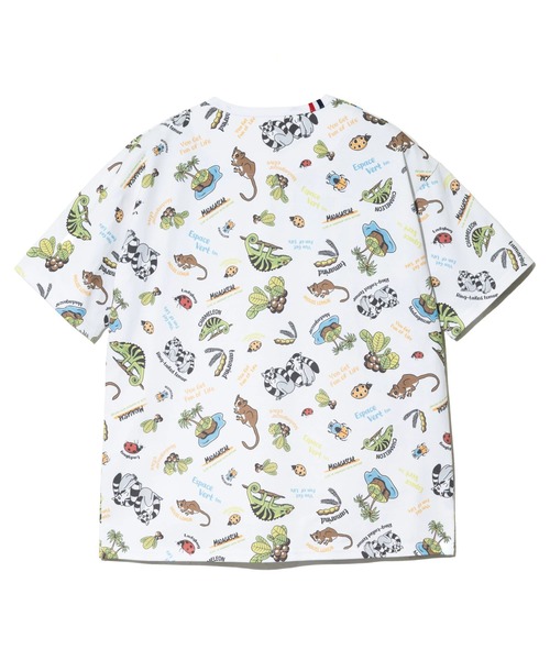 go slow caravan（ゴースローキャラバン）の「ESPACE VERT/エスパスヴェール　吸水速乾 マダガスカル総柄 TEE（Tシャツ/カットソー・メンズ・ホワイト/ブラック・MEDIUM/LARGE/X-LARGE）」の3枚目の写真