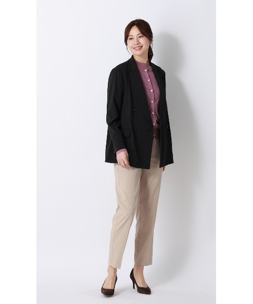 AOYAMA(アオヤマ)の「シアーカーディガン【涼】【長袖】【アンサンブル着用可】(カーディガン/ボレロ・レディース・ネイビー/ピンク/グレー・S/M/L)」の4枚目の写真