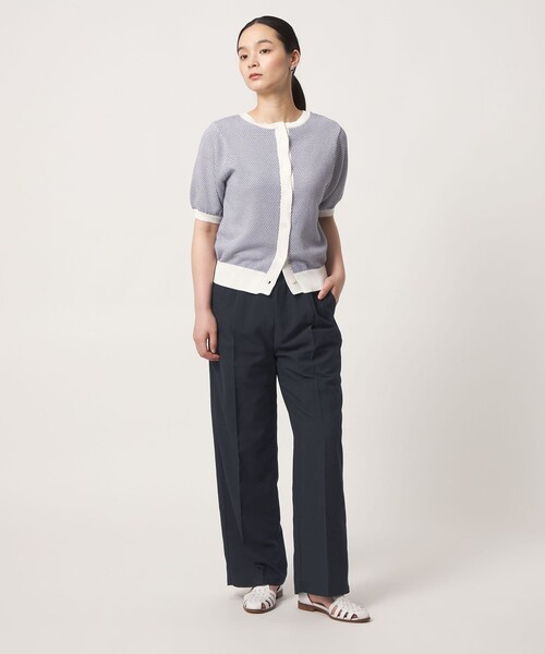 A DAY IN THE LIFE UNITED ARROWS(アデイインザライフユナイテッドアローズ)の「タック イージーワイドパンツ ‐セットアップ対応・ウォッシャブル‐ <A DAY IN THE LIFE>(その他パンツ・レディース・ネイビー/ダークグレー/ナチュラル/その他1・FREE)」の6枚目の写真