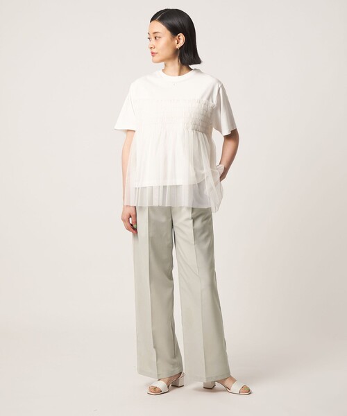 A DAY IN THE LIFE UNITED ARROWS(アデイインザライフユナイテッドアローズ)の「タック イージーワイドパンツ ‐セットアップ対応・ウォッシャブル‐ <A DAY IN THE LIFE>(その他パンツ・レディース・ネイビー/ダークグレー/ナチュラル/その他1・FREE)」の8枚目の写真