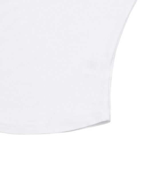 MUCENT（ムセント）の「A'GEM/9 × .kom 『MUCENT/ムセント』ONYX SIGNATURE LOGO V-NECK HALF TEE/オニキスシグニチャーロゴVネック半袖Tシャツ（Tシャツ/カットソー・レディース・ホワイト/ブラック/ベージュ/チャコールグレー/グレー・FREE）」の13枚目の写真